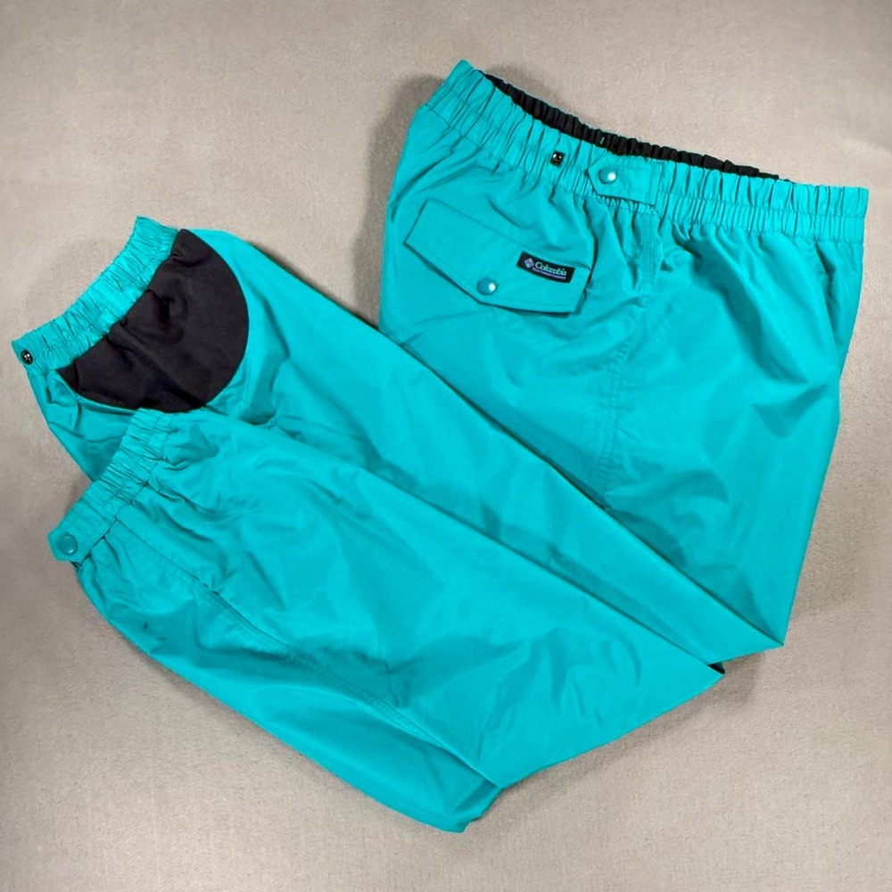 Mens XL - Columbia Powder Stash Pants Turquoise Ski Snowboard Snow Nylon Winter